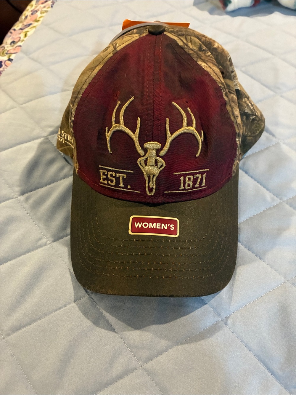 Field & Stream RealTree Women's Burgundy and Brown Deer Antler Cap